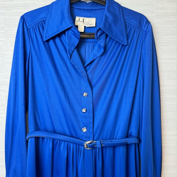 FAB Vintage 1970’s Joan Leslie by Kasper Royal Blue Evening Dress. Women’s 14 - Picture 2 of 9